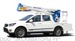 Автовышка компактная Donghae DHA 102AP на шасси Ssangyong Corando sport